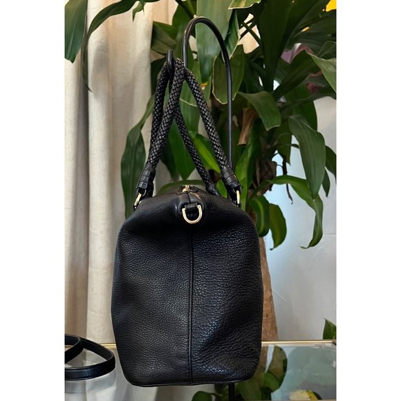 ♦️♦️ AUTHENTIC TORY BURCH BLACK MCGRAW DOME HANDBAG ♦️ - Picture 4 of 16